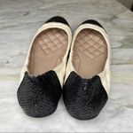 Vince Camuto Quilted Leather Glitter Cap Toe Ballet Flats Size 6 Photo 2