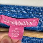 Woman Within Blue Marled Knit Sweater Size 26/28 Pullover Relaxed Comfy Layering Photo 3