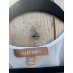 Ellen Tracy ELLEN‎ TRACY Womens Size Xs Geometric Tank Short Sleeve Top Red White Paisley Photo 2