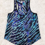 Lily White  Blue Metallic Racerback Tank Top Size Small Photo 0