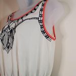 5/$25 EM Peplum Top Sheer Black Embroidery Coral Trim Junior Small Size undefined Photo 1