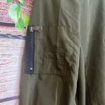 Zeagoo  Full Zip Bomber Jacket Unisex Small Y2K Streetwear Green Orange Rust Photo 2