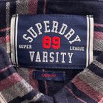 Superdry Womens Flannel Shirt Size M Plaid Classic Utility Workwear Grunge Warm Photo 2