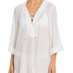 NEW J. Valdi Lace Up Shirt Swim Cover Up, White Size XL New w/Tag Retail $58 Photo 0