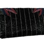 Vintage ADG Beaded Chevron Clutch – 80s/90s Rainbow Glam Black Photo 7