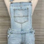 Love Tree Light Blue Denim Shortie Overalls-Medium Photo 0