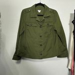 J.Crew 100% Cotton Button-Front Safari Shirt Jacket Shacket Sz Small Army Green Photo 4