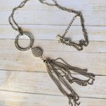 Inc NYC INC Long Silver chain CZ Tassel Necklace Photo 0