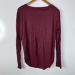Wilfred Burgundy Crossover Back Long Sleeve Shirt Size Small Red Photo 1