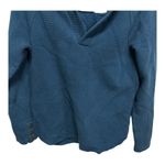 Soft Surroundings  Blue VNeck 100% cotton collared pullover sweater Size XS Photo 2