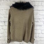 Vertigo Paris Vertigo NWT Wool Blend  Cozy Chic Glam Faux Fur Collar Cardigan  Size Large Photo 6