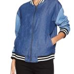 Levi's Women's Drop Shoulder Denim Bomber Jacket Photo 1