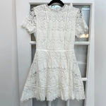 Moon River Anthropologie  White Lace Fit & Flare Boho Dress Size S Small Photo 3