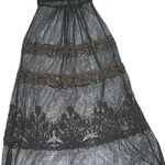 Johnny Was  Biya Embroidered Lace Dress size S Brown Overlay Whimsigoth Dark Photo 5