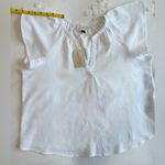 Universal Threads NWT Universal Thread Women's Flutter Short Sleeve Blouse - White - S Photo 10