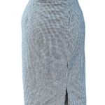 Vintage 80s Suits Ltd Velvet Tweed Black White Skirt Suit 12 14 Gray Photo 3