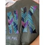 PINK - Victoria's Secret  Women's Olive Green Sweatshirt Size Medium Long Sleeve Photo 10