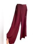 Sheer Burgundy Pants with Built In Sheer Shorts Extra Wide Leg Elas… Red Photo 1