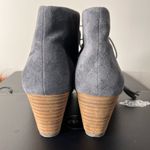 Dr Scholls Women Dakota Wedge Bootie Boots Gray Suede Size 8W Tassel Tie Photo 8