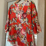 Johnny Was  100% Silk Floral Tunic Dress Size Small Photo 0