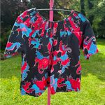 None Hawaiian 🌺 Vibrant Abstract Print Top Photo 1