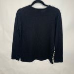 CRAZY HORSE  Black Cream Herringbone Sweater Patchwork Sz Small Photo 5