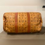 MCM Cognac Visetos Coated Canvas Stark Weekender 50 Duffel Bag Photo 8