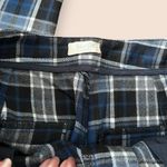 Brandy Melville NWOT John Galt high waisted blue and black plaid flare trouser pants Photo 1