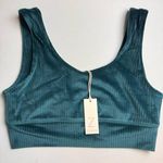 Z Supply Z Lounge Supply Green Velour Wide Strap Sports Bra Sz M Photo 0