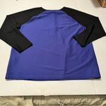 Ralph Lauren Lauren  Womens‎ SZ 2X Blue Black Quarter Zip Waffle Knit Stretch Top Photo 5