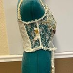 Victoria's Secret Vintage Rare Gold Label 1990s Ivory Hand-Beaded Lace Corset Bustier Photo 11