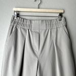 Brochu Walker  Fiera Gray Cropped Straight Leg Pull-On Pleated Twill Pants Size L Photo 4