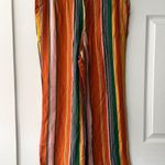 Free People Free People La Paz Striped Cropped Pants Orange Multi Colored NWT 6 Retro Boho Photo 3