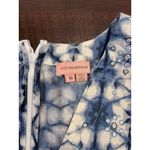 Anthropologie  Not So Serious Behati Mini Dress Size M Blue Cotton Ruffled Hem Photo 9