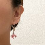 Handmade Crystallized Swarovski Crystal Light Rose Earrings Photo 6