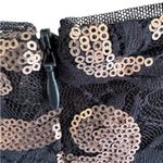 Ralph Lauren  Black & Gold Swirl sequence Mini Dress sz 8 party festive cocktail Photo 6