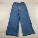 Loft Light Wash Stretch Denim Wide Leg Drawstring Jeans 2 Photo 5