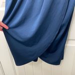 NEW Sunny Girl women’s dark blue cap sleeve stretch deep v Photo 4