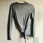ALLSAINTS  Lonia Merino Wool Heather Gray Wrap Cardigan Sweater Women Size M NWT Photo 7