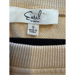 easel  Flower Patch Mineral Washed Terry Knit in Beige Size S Photo 4
