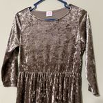 Wanna B  medium crushed velvet dress 3/4 sleeve elastic waist has pockets unlined Photo 4
