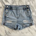 Divided High Waisted Distressed Jean Shorts | Sz 0 Photo 0
