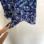 Natori women's size medium blue purple floral short sleeved nightgown sleepwear Photo 3