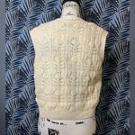 ZARA #20 EUC  White Knitted Sweater Vest Medium Photo 1