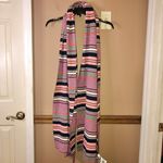 Gap Striped Silk Blend Shawl Scarf Very Berry Pink One Size Photo 1