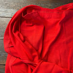 Trina Turk NWT  Ocean Cape Back Drape Dress in Bright Red Lava - Sz M 🧡🎀 Photo 13