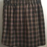 Boutique Plaid Tie Front Slit Skirt Photo 6