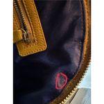 Neiman Marcus Marcus Neiman Woven Leather Satchel Tan Mustard Color Shoulder Handbag Purse Photo 7