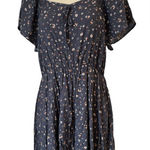 Chris & Carol Women's Med Gray Rayon Floral Short Sleeve Short Romper NWT Photo 0