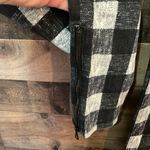 Rag and Bone  Black & White Buffalo Check Skinny Pants with Zippers at Hem Photo 4